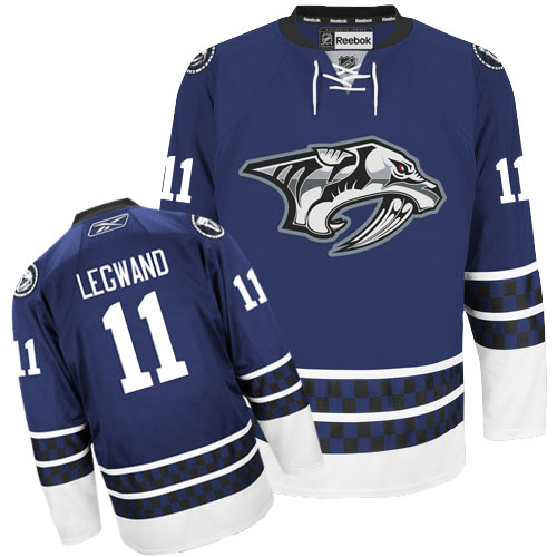 Discounted Nashville Predators 11 David Legwand Blue Third NHL Hockey Jersey